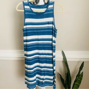 Polo Ralph Lauren Blue and White Striped Tank Top Dress women’s Size Small